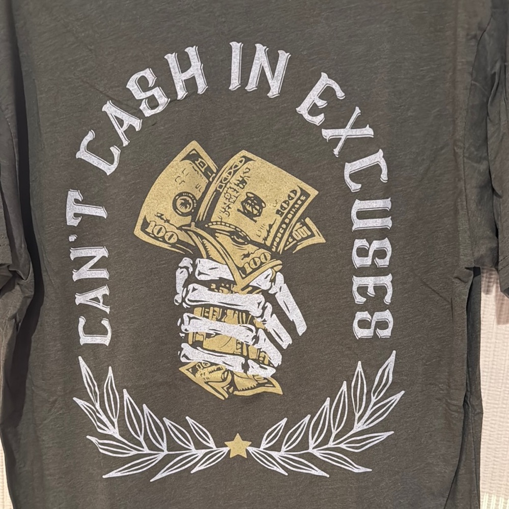 The Lift Box Brand Weightlifting T-Shirt Olive Green Size L